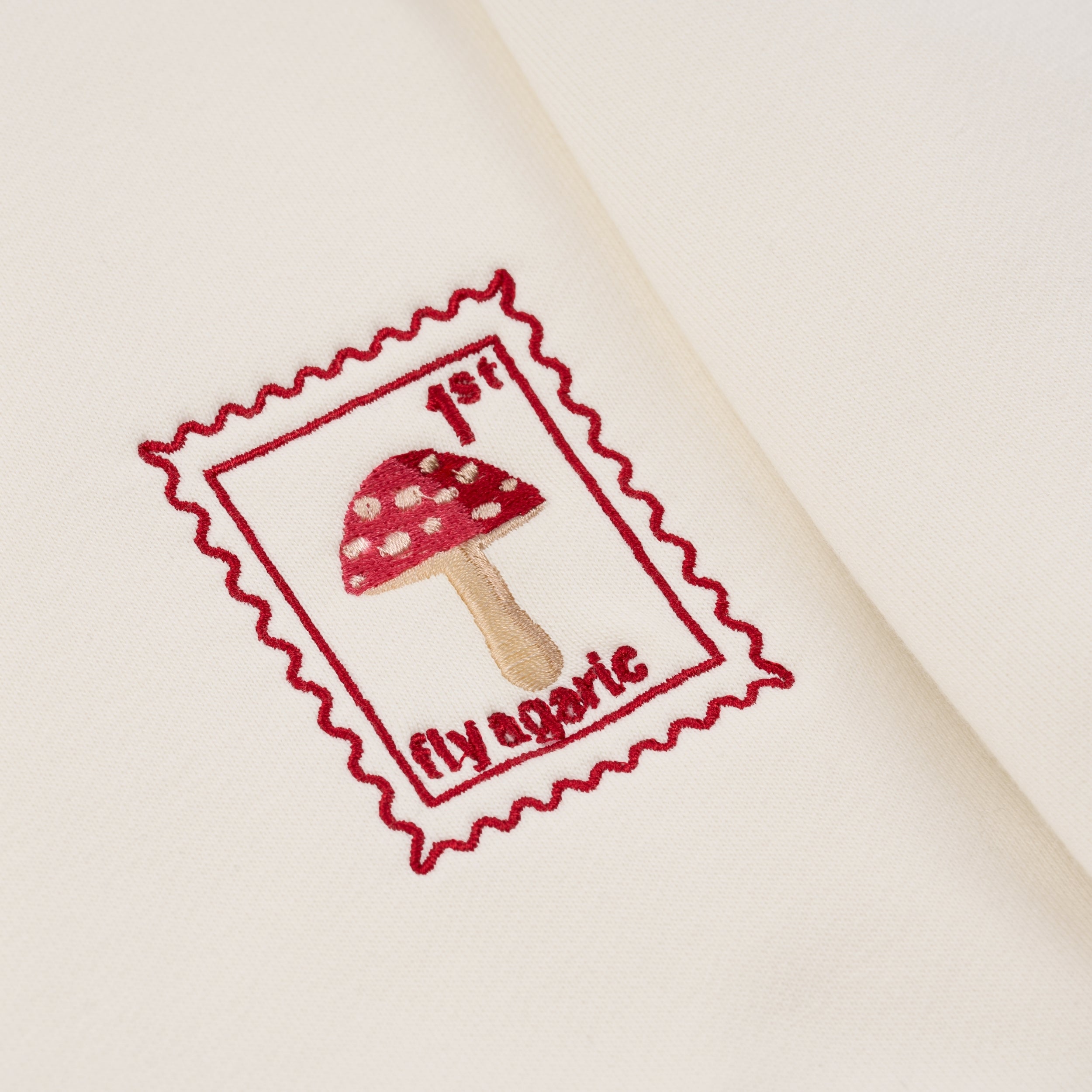 Fly Agaric Mushroom - Oversized Unisex Hoodie - Off White