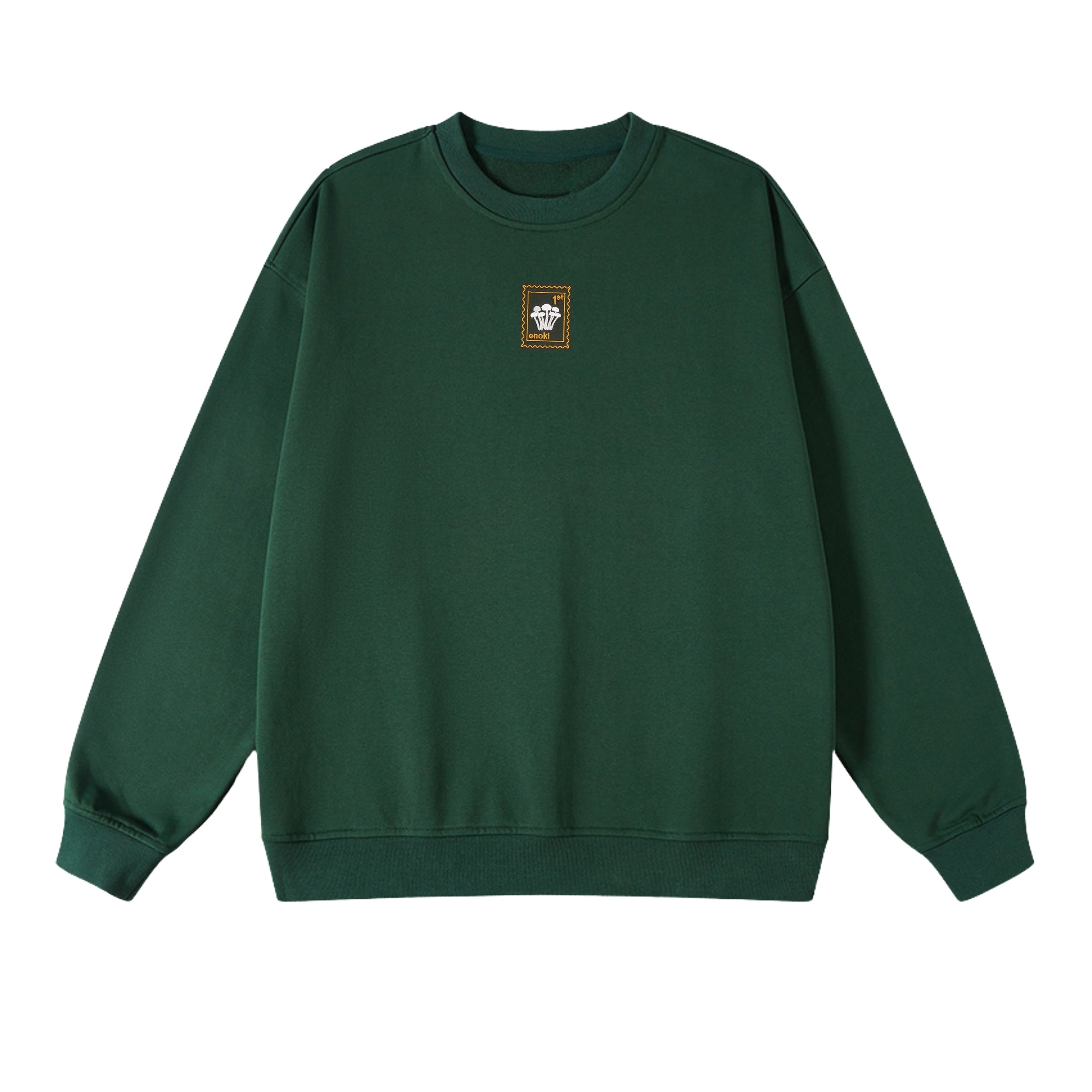 Enoki Mushroom - Oversized Unisex Sweatshirt - Dark Green