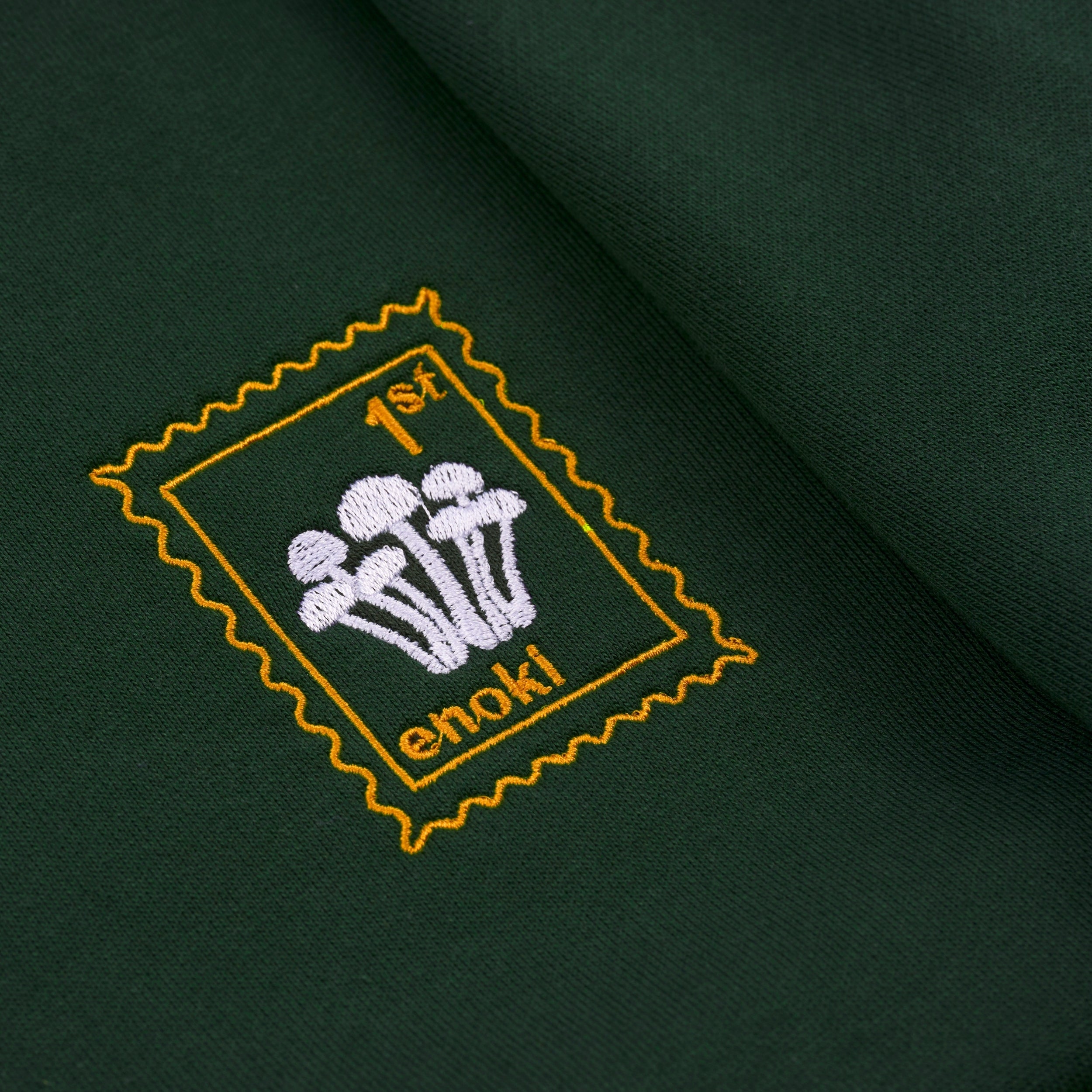 Enoki Mushroom - Oversized Unisex Sweatshirt - Dark Green