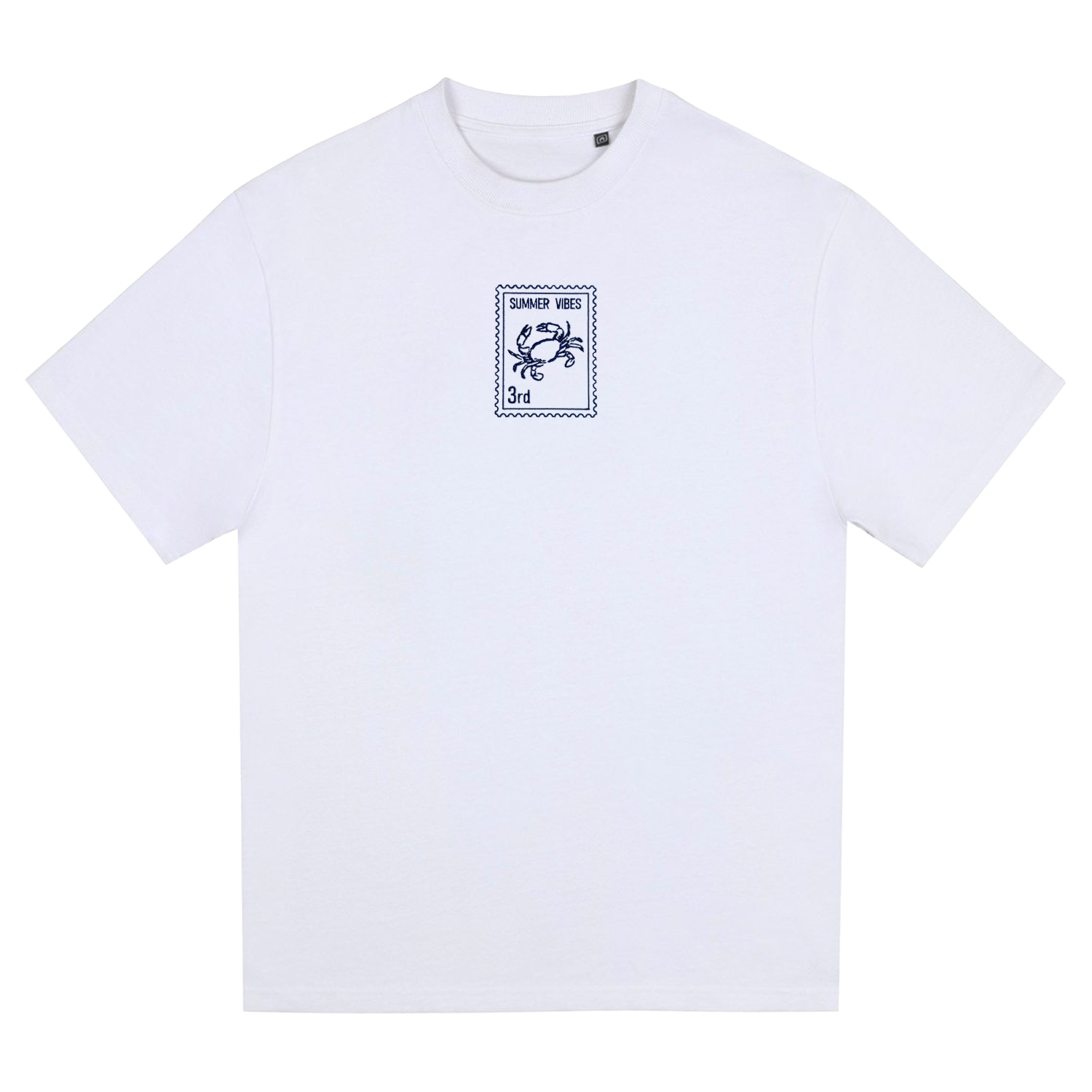 Crab - Summer Vibes 3rd - Unisex Oversized T-Shirt - White