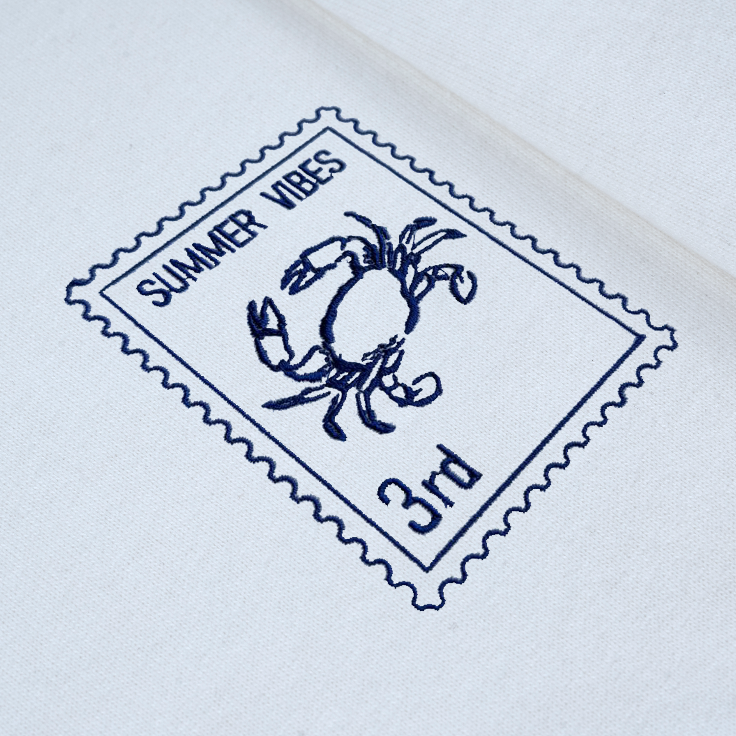 Crab - Summer Vibes 3rd - Unisex Oversized T-Shirt - White