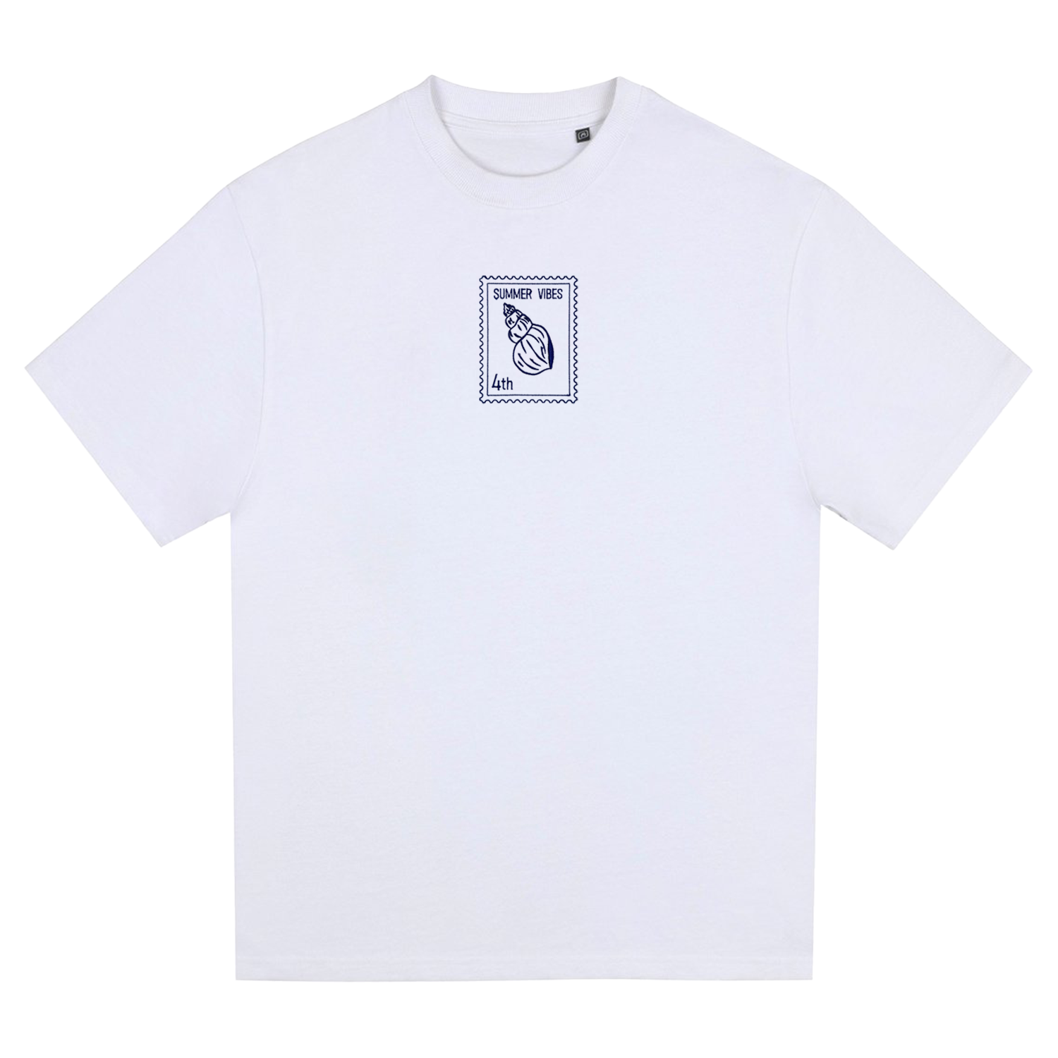 Sea Snail - Summer Vibes 4th - Unisex Oversized T-Shirt - White