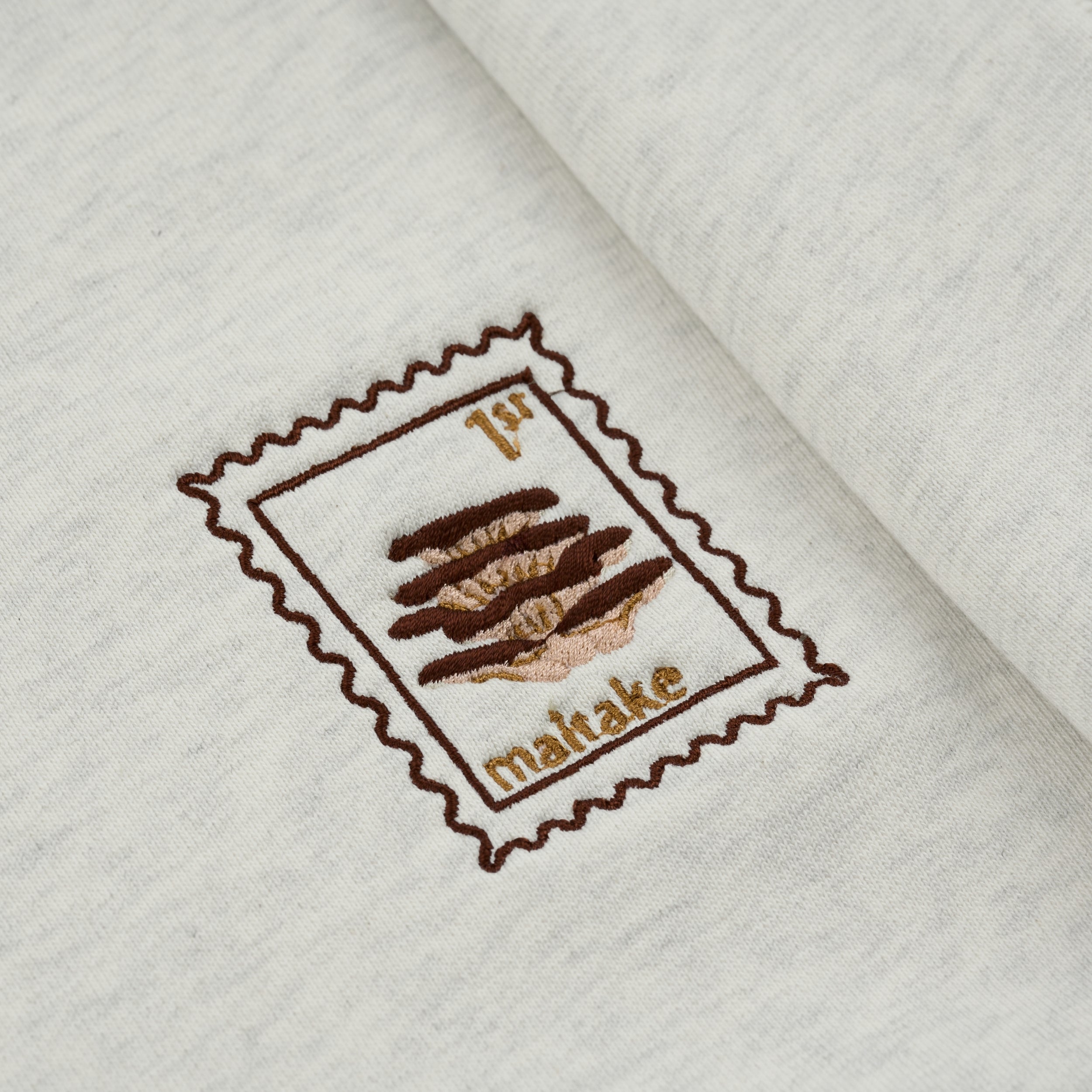 Maitake Mushroom, Oversized Unisex Sweatshirt - Heather White