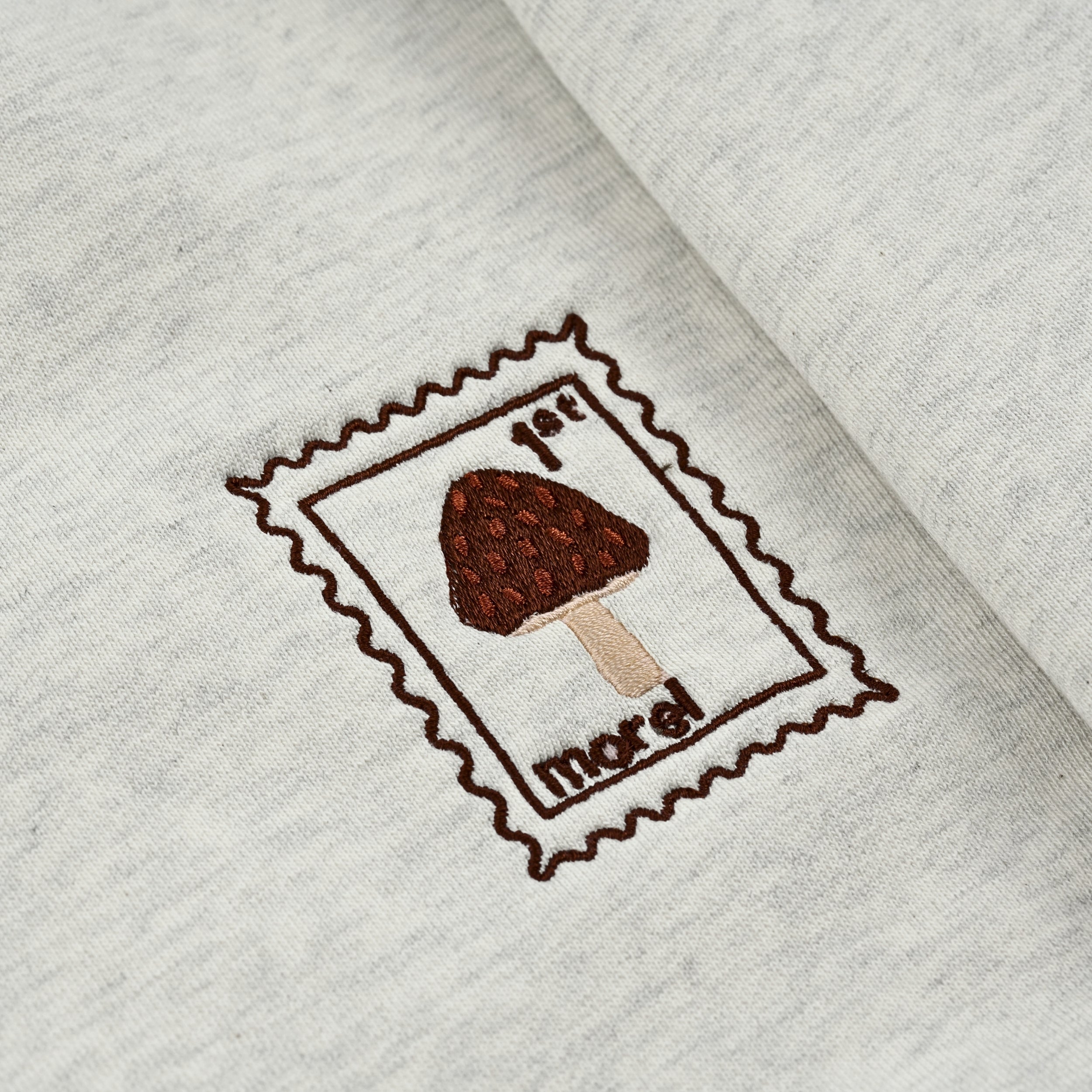 Morel Mushroom - Oversized Unisex Sweatshirt Heather White