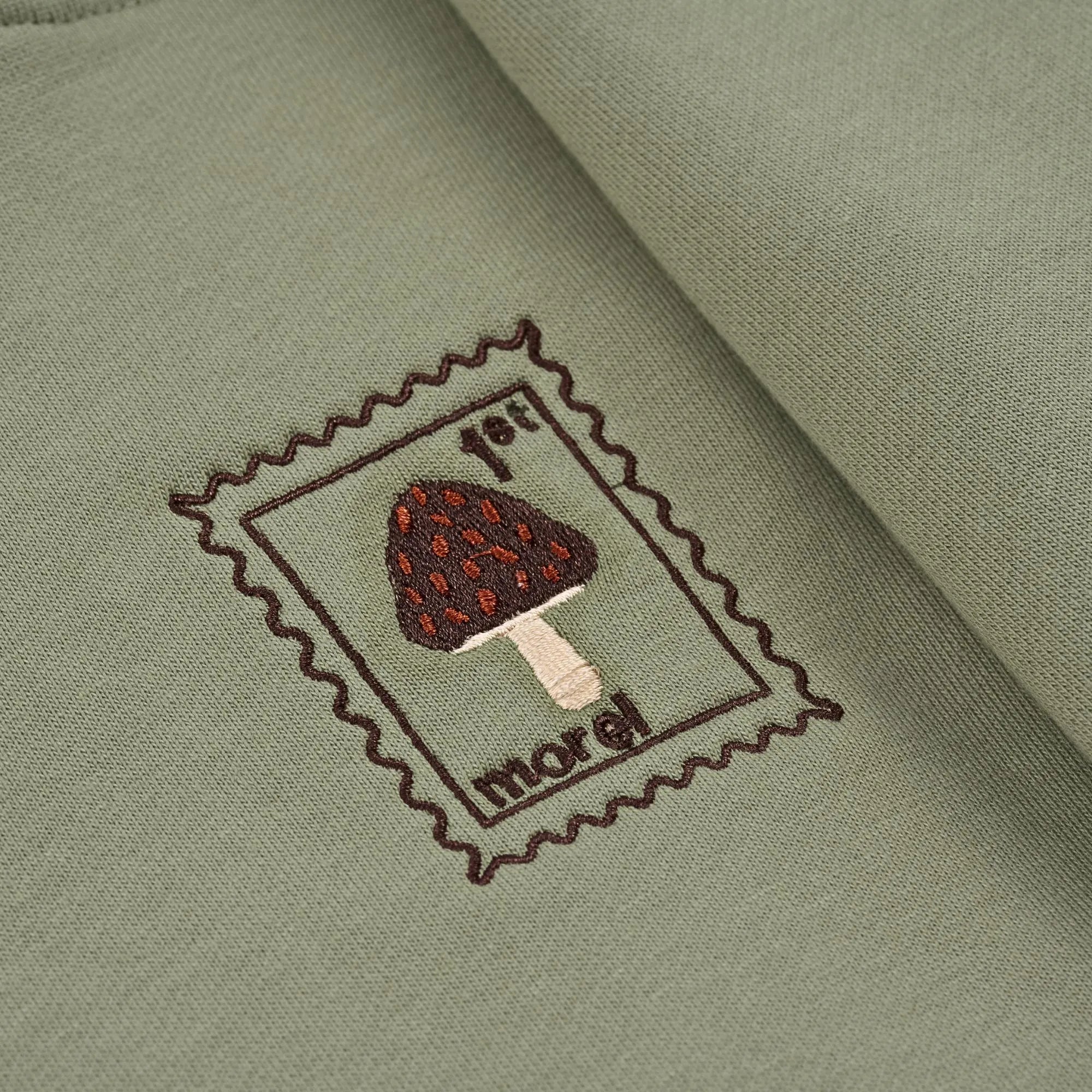 Morel Mushroom - Oversized Unisex Hoodie - Khaki Green