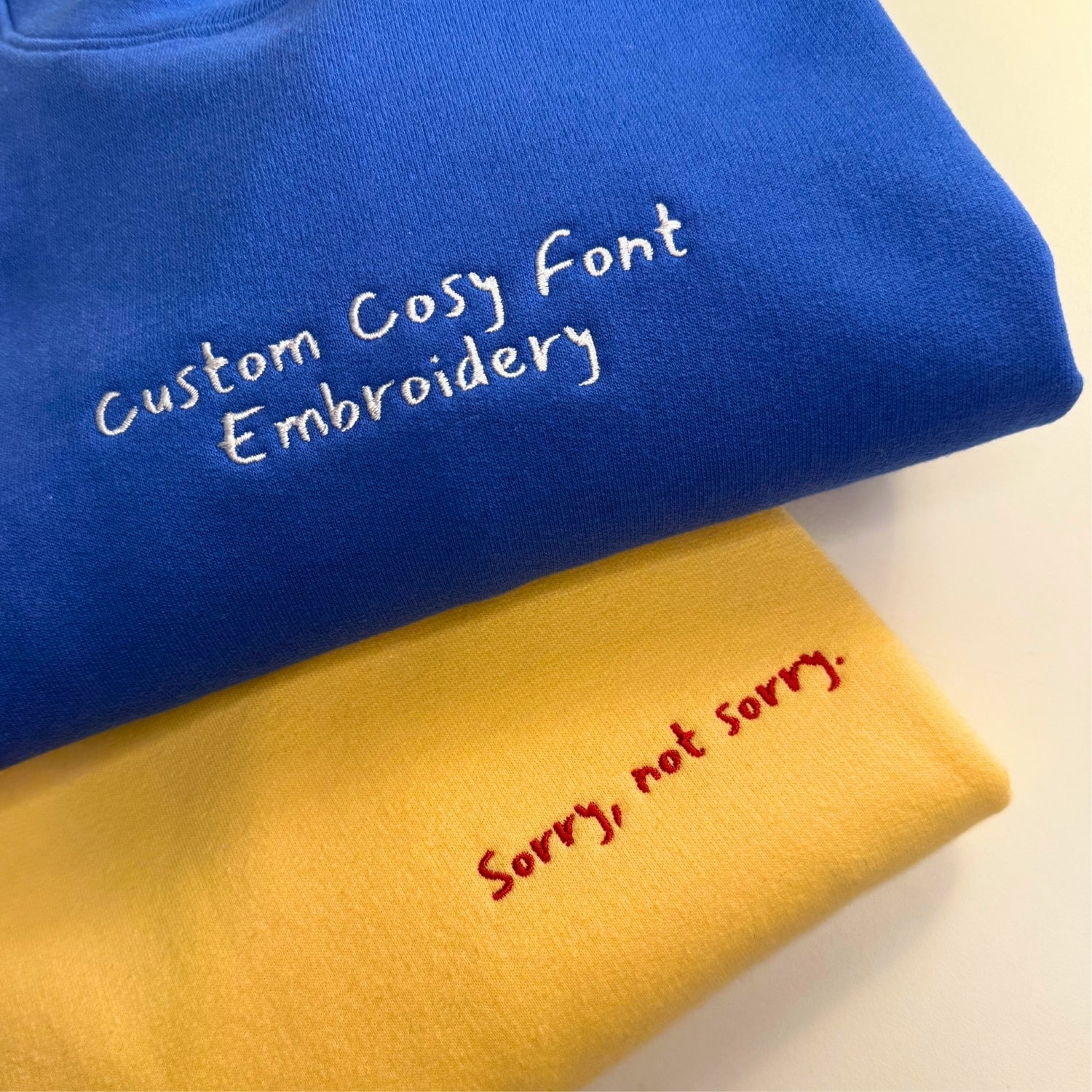 Custom Cosy Embroidered Sweatshirt - Personalised Text Gift