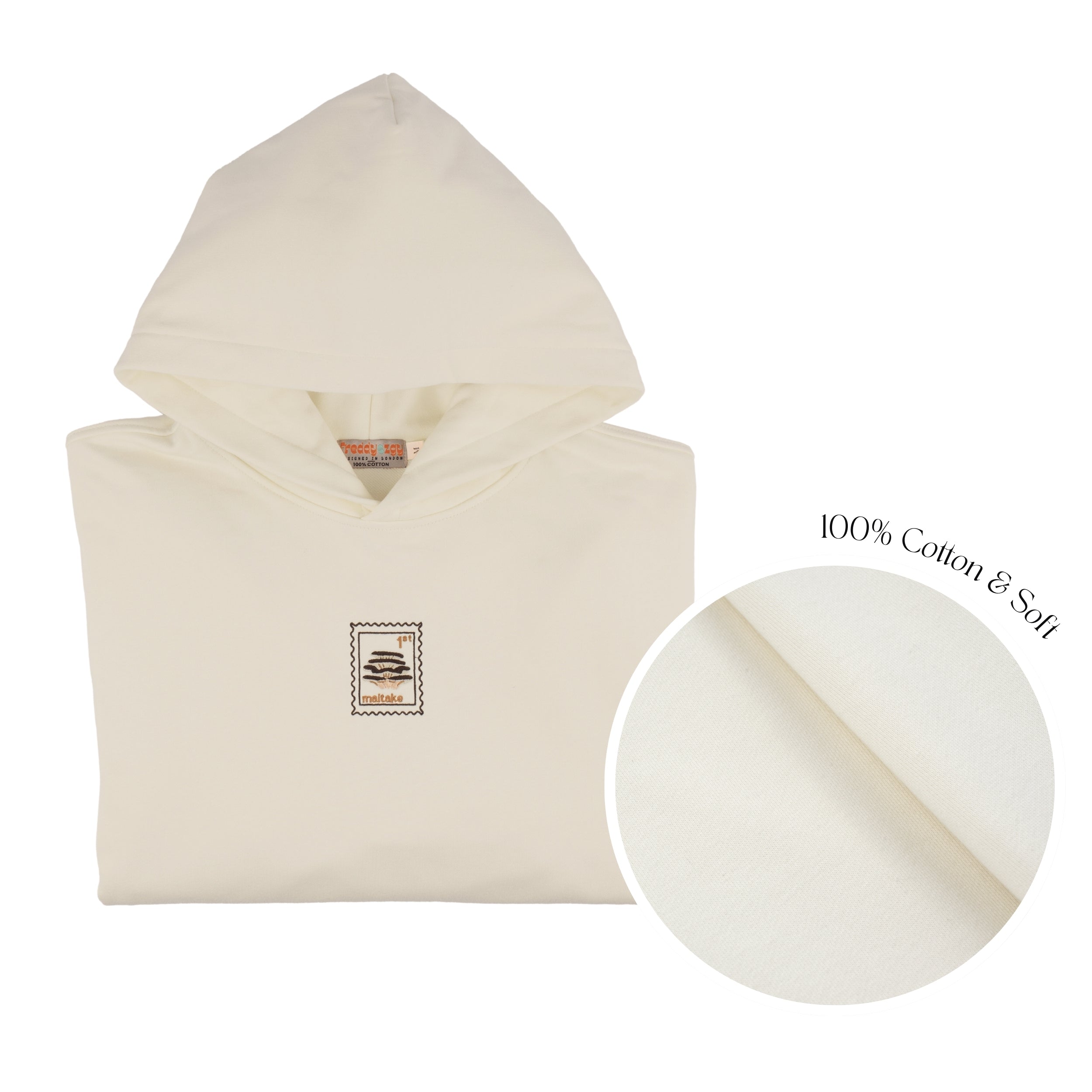 Maitake Mushroom - Oversized Unisex Hoodie - Off White